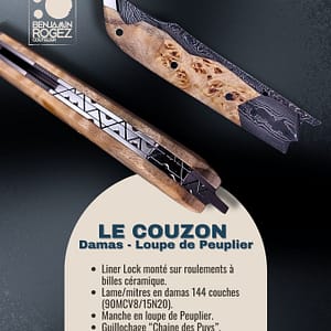 Le Couzon – Damas 144 couches – Loupe de Peuplier