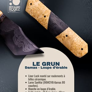Le grun – Damas – Loupe d’érable